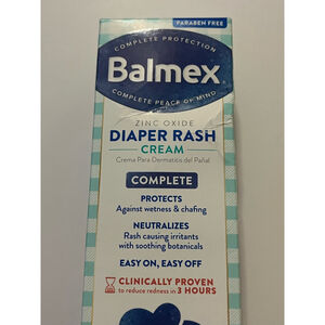 NEW! Balmex Diaper Rash Cream 4 oz - White & Blue